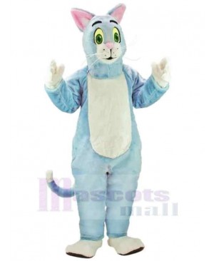 Blue Cat Adult Mascot Costume Animal