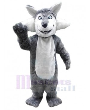 Funny Bad Gray Wolf Mascot Costume Animal Adult