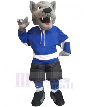 Gray Wolf Mascot Costume Animal For League