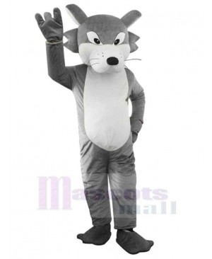 Adorable Gray Wolf Mascot Costume Adult