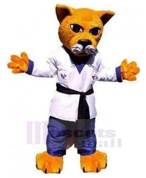 Taekwondo Coach Tiger Mascot Costume Animal