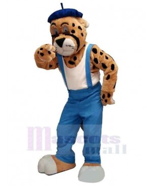 Old Tiger Mascot Costume Animal with Hat