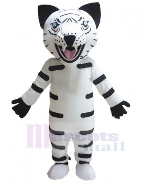 Fierce White Tiger Mascot Costume Animal Adult