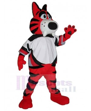 Funny Black and Orange Tiger Mascot Costume Animal