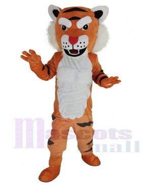 Orange Tiger Mascot Costume Animal with Red Nose