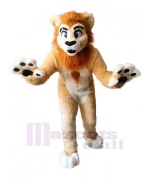 Naughty Brown Lion Mascot Costume Animal