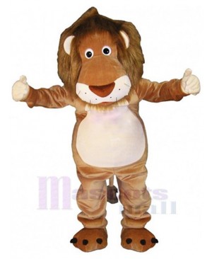 Plush Brown Lion Mascot Costume Animal Adult