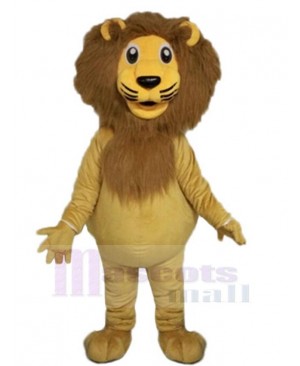 Comical Yellow Lion Mascot Costume Animal