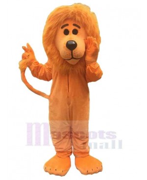 Orange Lion Mascot Costume Animal Adult