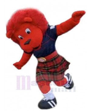 Lively Red Lion Mascot Costume Animal