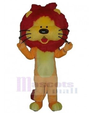 Cartoon Small Eyes Lion Mascot Costume Animal