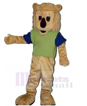 Plush Beige Lion Mascot Costume Animal
