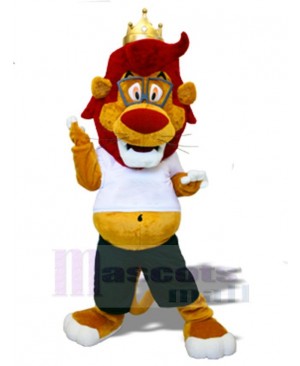 Red Mane King Lion Mascot Costume Animal