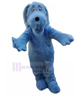 Long Blue Fur Golden Retriever Fursuit Mascot Costume Animal