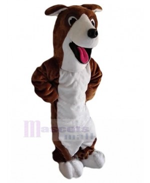 Brown and White Dachshund Dog Mascot Costume Animal