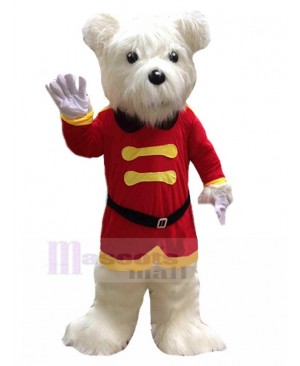 White British Eoyal Guard Schnauzer Dog Mascot Costume Animal