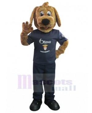 Professional Paramedic Staff Dog Mascot Costume in Medical Uniform Animal