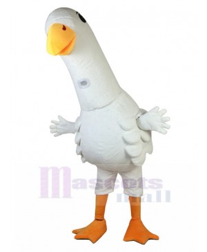 Childlike White Goose Mascot Costume Animal