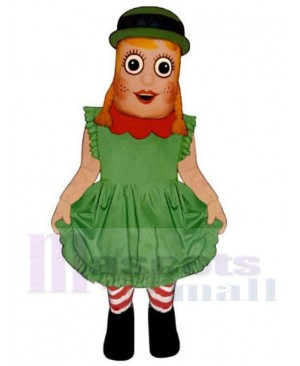 Girl Leprechaun Mascot Costume Cartoon