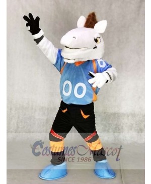Blue Shirt Mustang Horse Broncos Mascot Costumes Animal