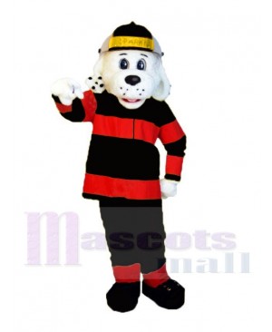 Black and Red Sparky The Fire Dog Mascot Costume Animal