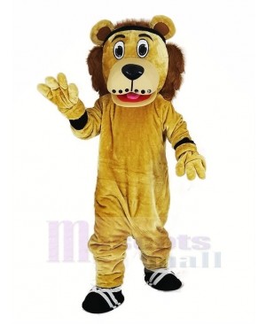 Lenny The Lion with Black Head Band Mascot Costume Animal