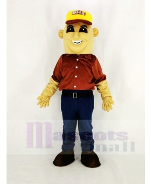 Strong Digger Man People Mascot Costume