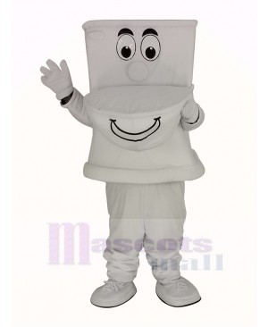 Funny White Toilet Mascot Costume