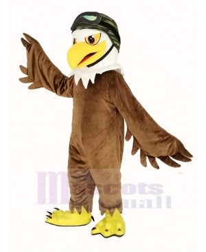 Cool Brown Eagle Mascot Costume