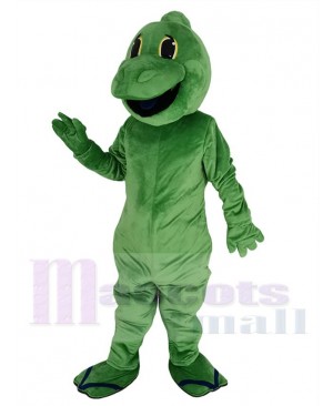 Cute Green Lizard Mascot Costume Animal