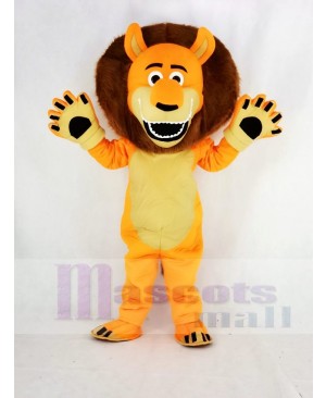 Funny Orange Lion Adult Mascot Costume Animal