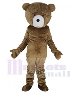 Pitiful Brown Teddy Bear Mascot Costume Animal