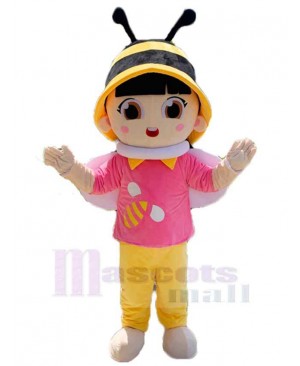 Cute Bee Girl Mascot Costume People