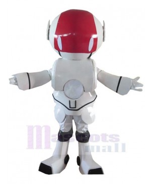 Red and White Robot Mascot Costume People