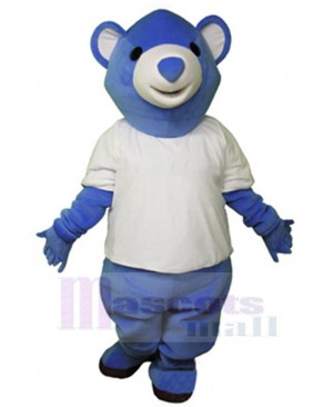 Cute Blue Bear Mascot Costume For Adults Mascot Heads