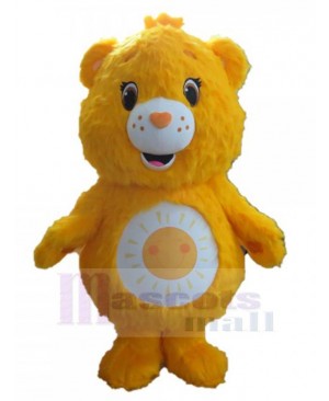 Warm Yellow Sunshine Bear Mascot Costume For Adults Mascot Heads