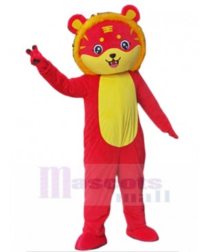 New Arrival Pleased Red Tiger Mascot Costume Cartoon