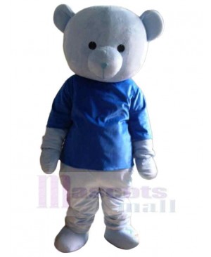 Simple Blue Bear Mascot Costume Animal