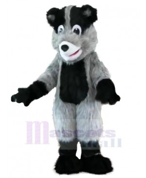 Grey and Black Grizzly Bear Mascot Costume Animal