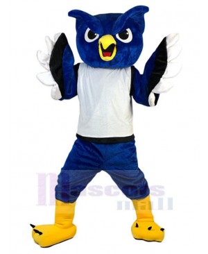 Holiday Blue Owl Mascot Costume Animal