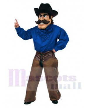 Cowboy Mascot Costume in Royal Blue Jacket People