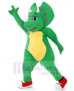 Green Boy Dinosaur Mascot Costume Animal