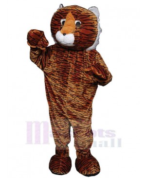 Lovely Brown Tiger Mascot Costume For Adults Mascot Heads