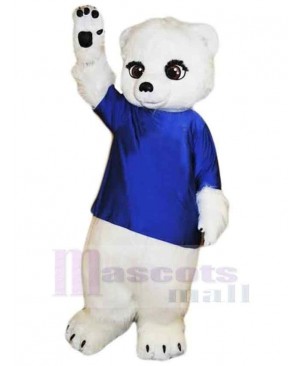 Big Eyes Polar Bear Mascot Costume For Adults Mascot Heads