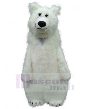 Smiling Polar Bear Mascot Costume For Adults Mascot Heads