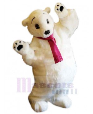 Plush Polar Bear Mascot Costume For Adults Mascot Heads