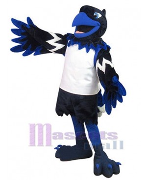 Black and Blue Phoenix Bird Mascot Costume