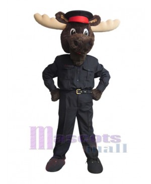 Police Moose Mascot Costume Animal