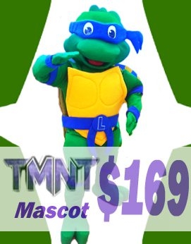 TMNT Teenage Mutant Ninja Turtle Leonardo Adult Character Halloween Party Carnival Mascot Costume