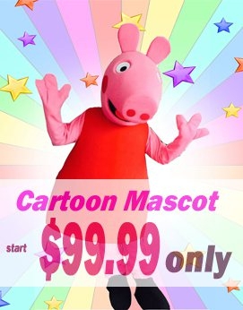 Pig Cartoon Pink Peppa Pig Mascot Costume